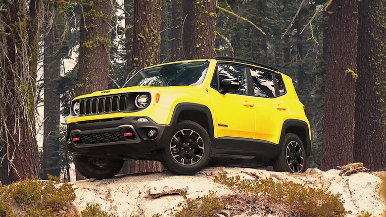 Jeep Renegade on a hill