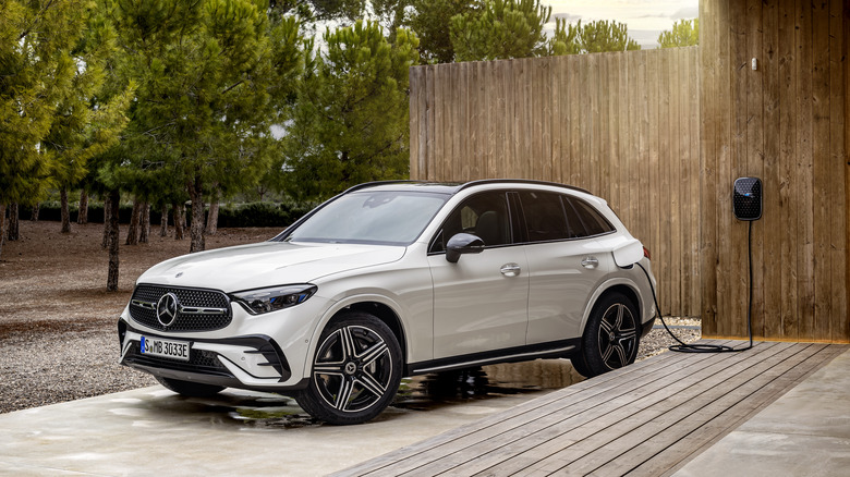 2025 Mercedes GLC 350e plugged in charging