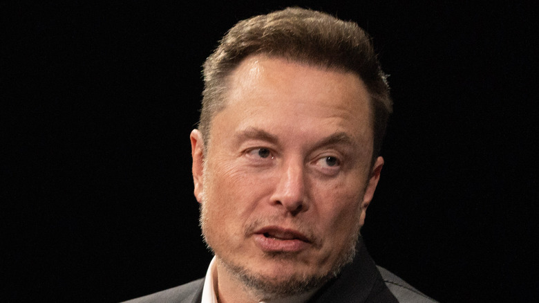 Elon Musk in worried mood.