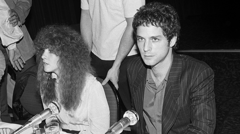 Stevie Nicks and Lindsey Buckingham at a 1979 press confrence