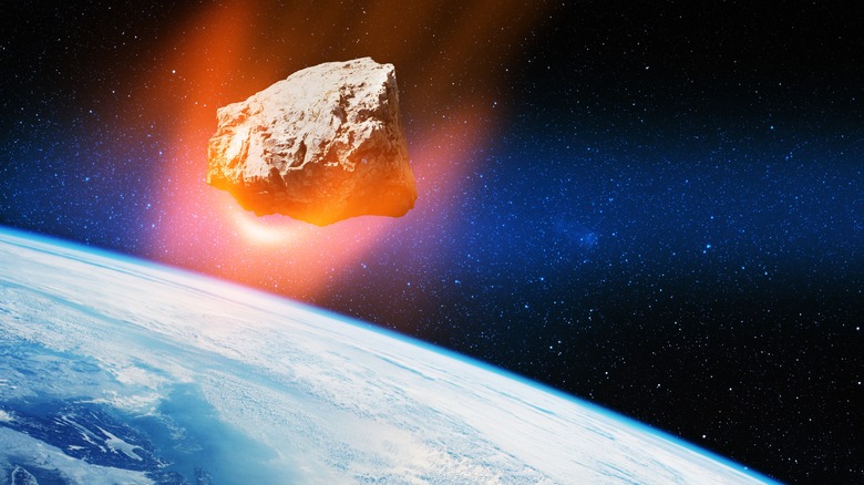 Asteroid hitting earth