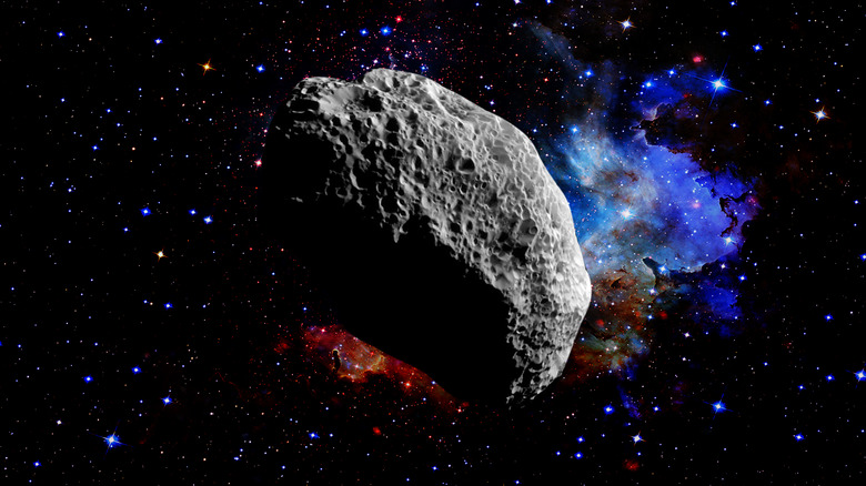 Asteroid in space