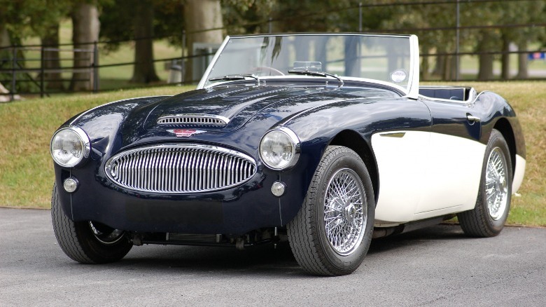 Austin-Healey car with goofy face