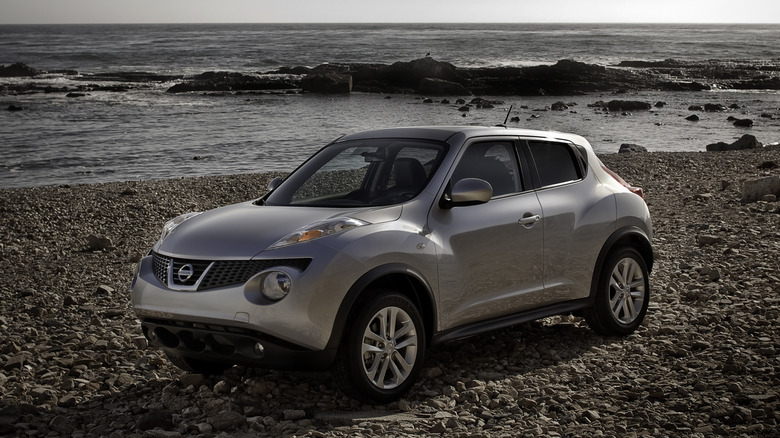 The 2011 Nissan Juke photographed at a beach