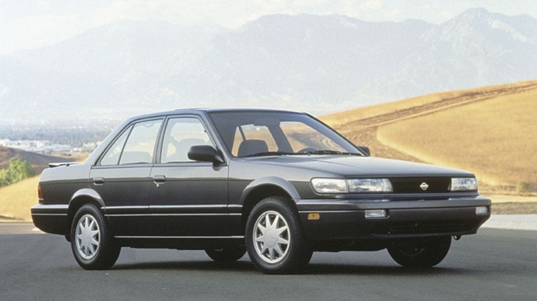 1992 Nissan Stanza, front-right three-quarter view