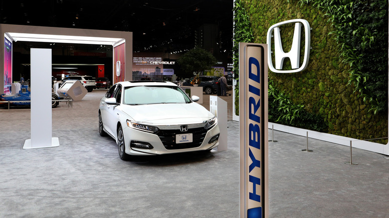 Honda Accord Hybrid at a motor show