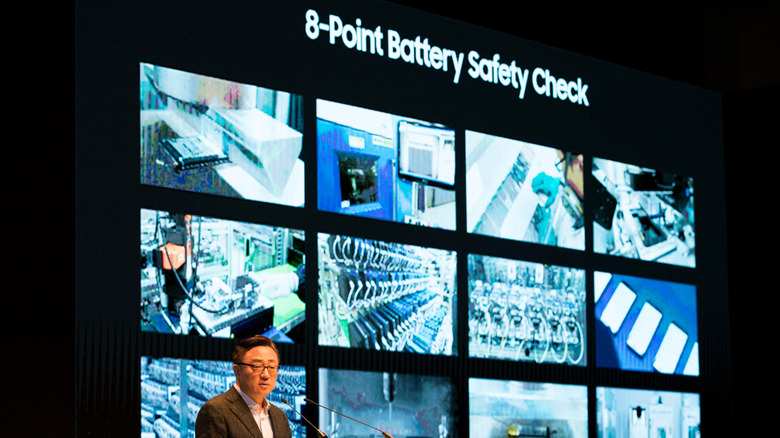 Samsung official announcing new safety measures