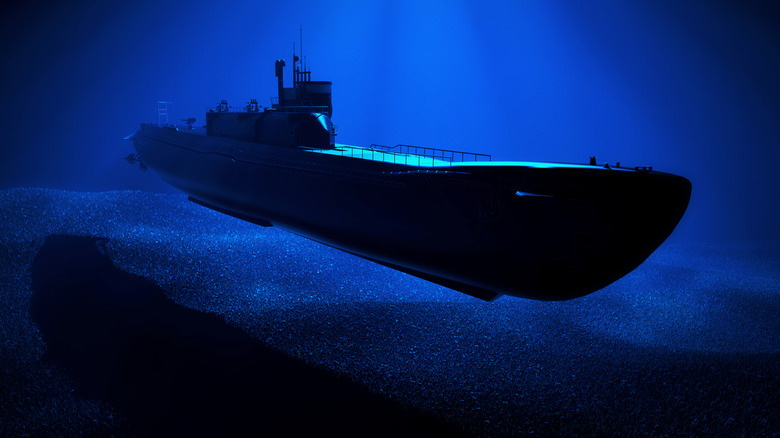 A Russian submarine explores the deep