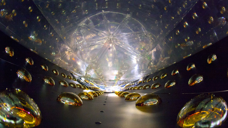 Inside a neutrino detector