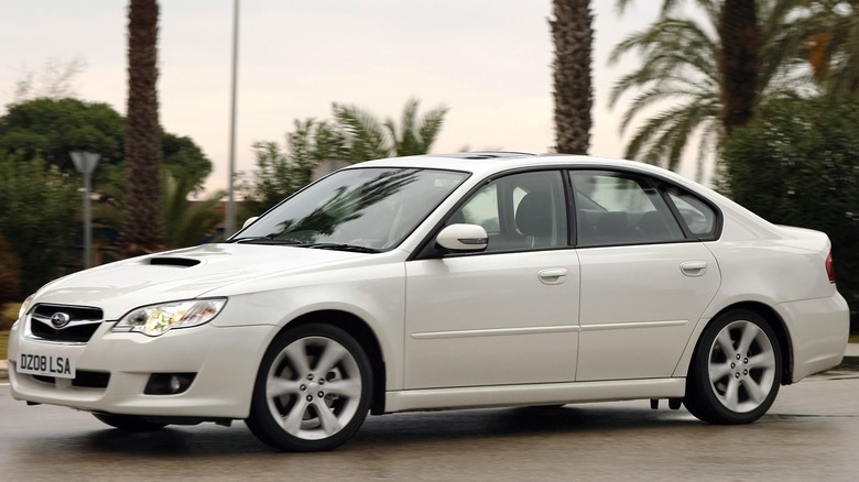 A 2008 Boxer Diesel Legacy Saloon in white.