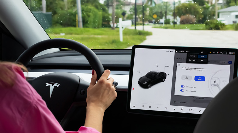 Tesla navigation screen