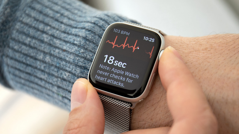 Apple Watch heart rate monitoring.