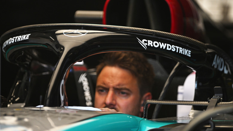 crowdstrike sponsor on lewis hamilton's car