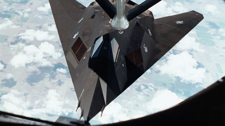 F-117 Nighthawk refueling midair