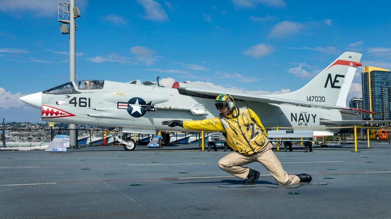 Flight operations on USS Midway