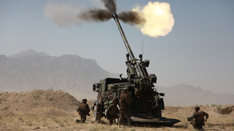 CAESAR unit firing in Afghanistan.