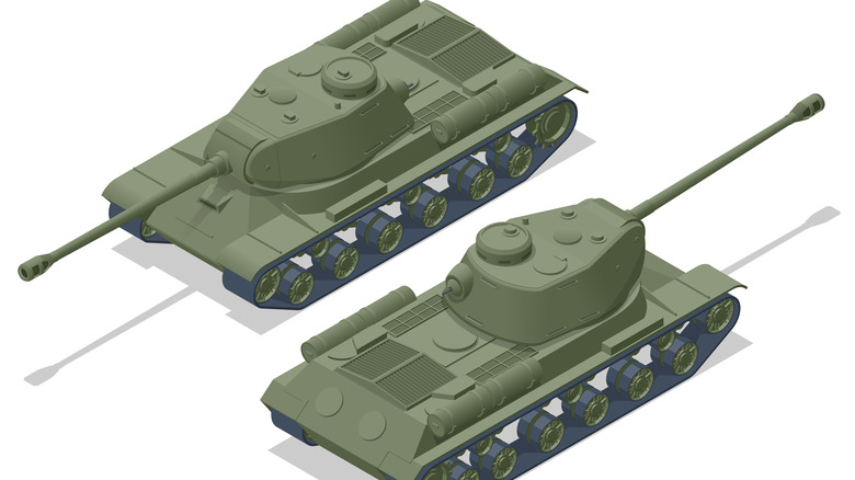 Diagram of two IS-2 tanks