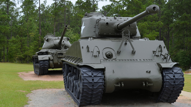 M4 Sherman tank on display