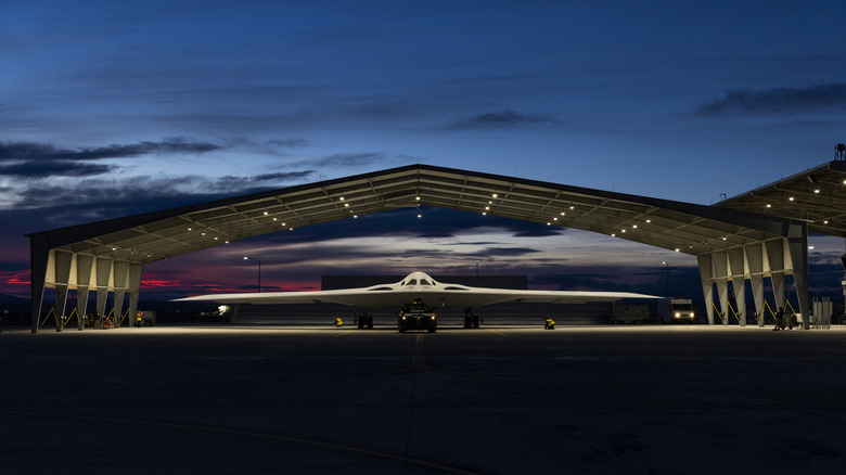 B-21 Raider in hangar