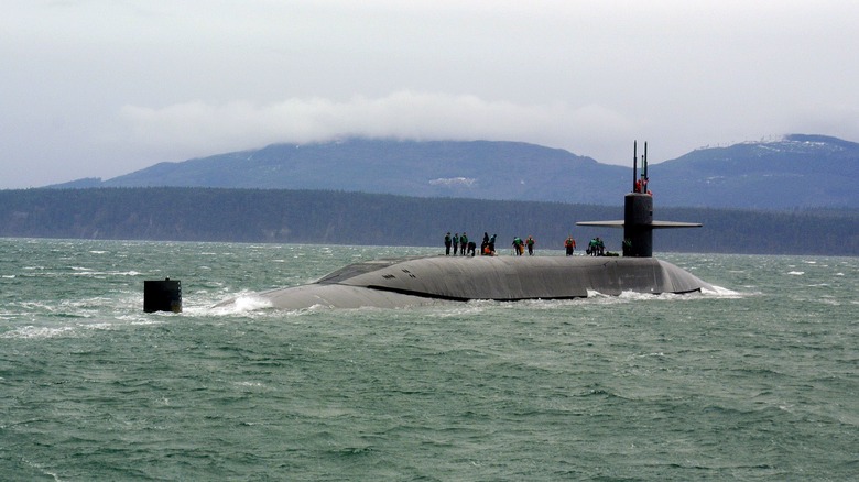 USS Ohio underway at sea