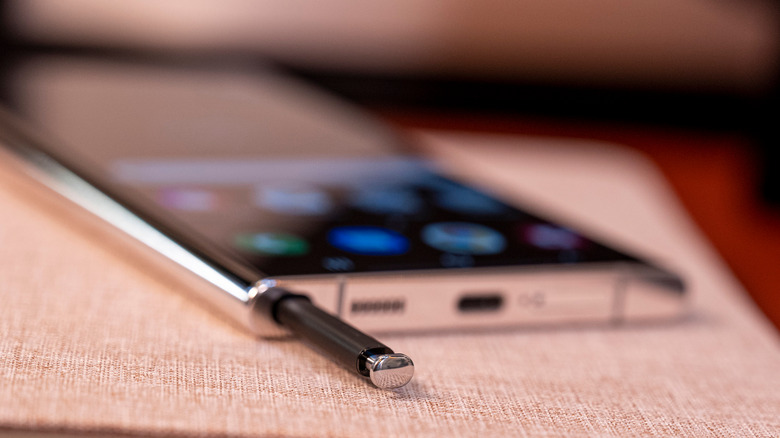 S Pen in S Pen slot on a Galaxy Note device.