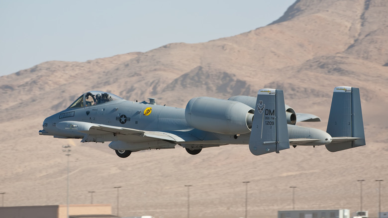 A-10 Warthog jet flying