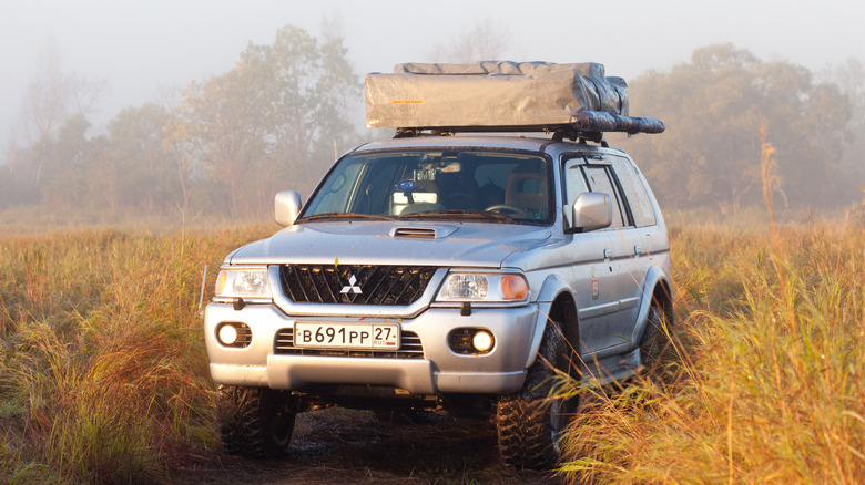 Mitsubishi Montero on the trail