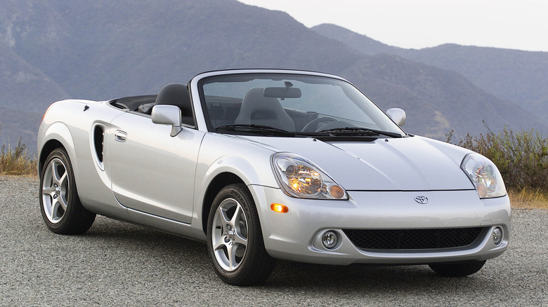 Third-gen Toyota MR2 front end parked