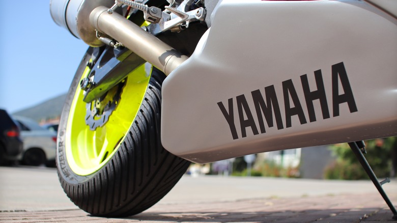 Yamaha motorcycle close-up