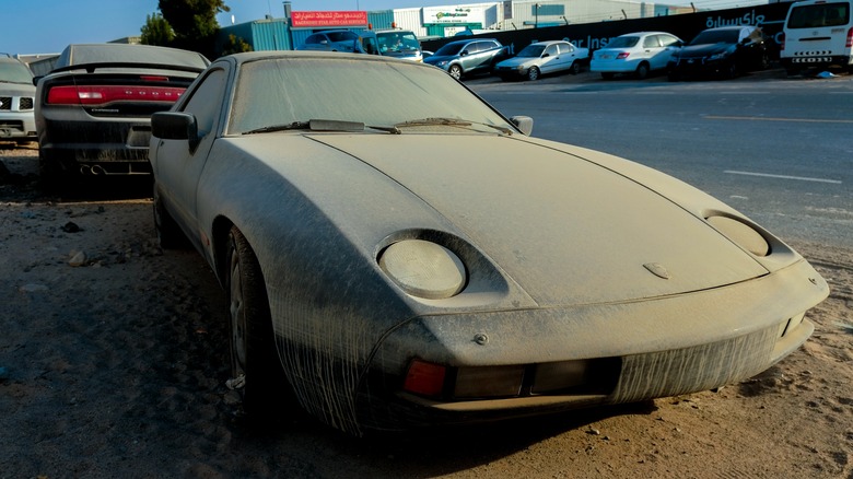 Luxury car junkyard