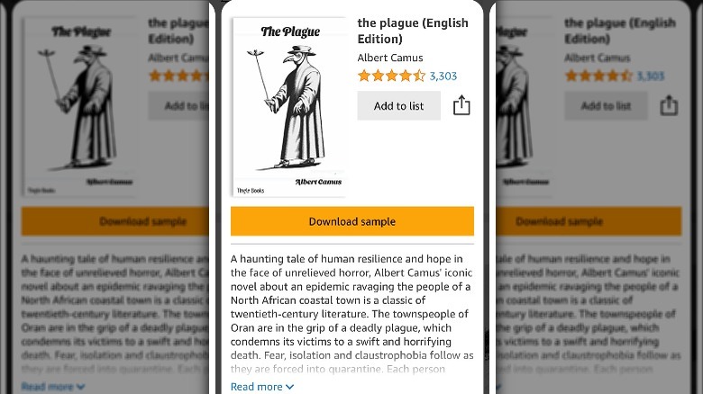 Book in Kindle app