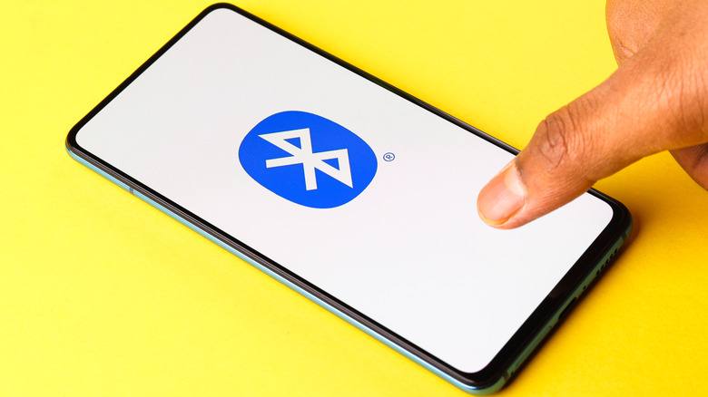 Bluetooth logo on smartphone