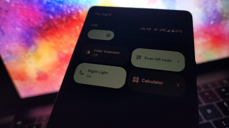 Night Light mode Android phone