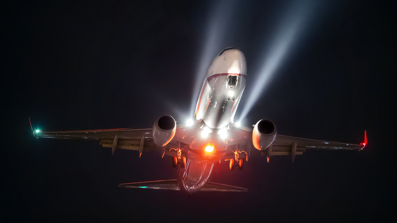 Aircraft flying with safety lights