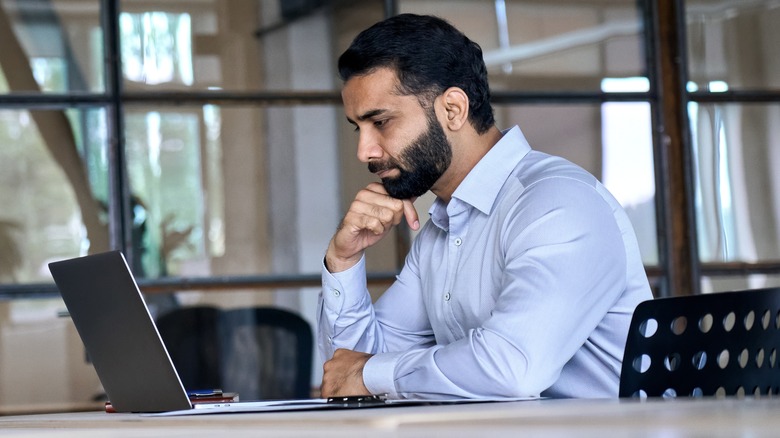 Man using a laptop