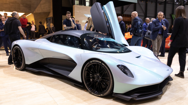 Aston Martin Valkyrie on display