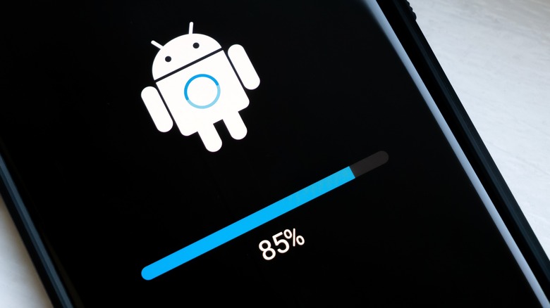 animation representing Android update