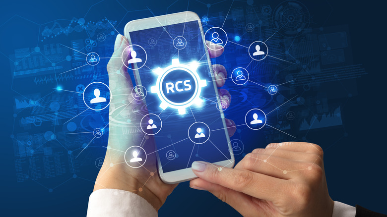 RCS logo phone screen