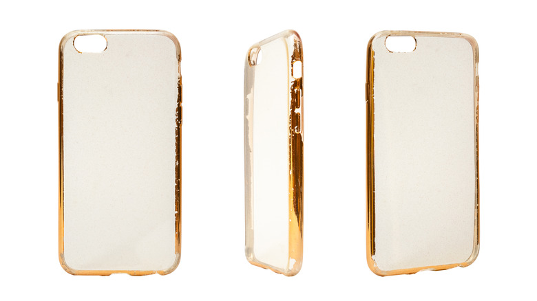 Yellowed clear phone case