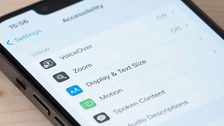 Accessibility Settings on iPhone