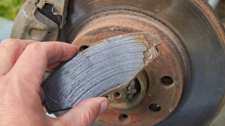 Worn out brake pads