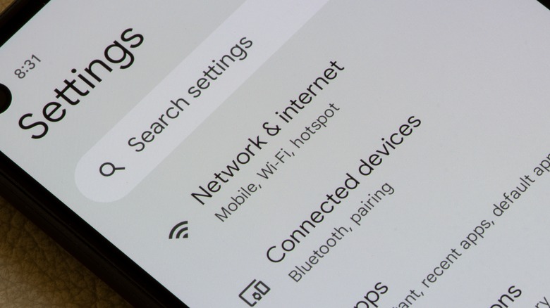 Android network settings