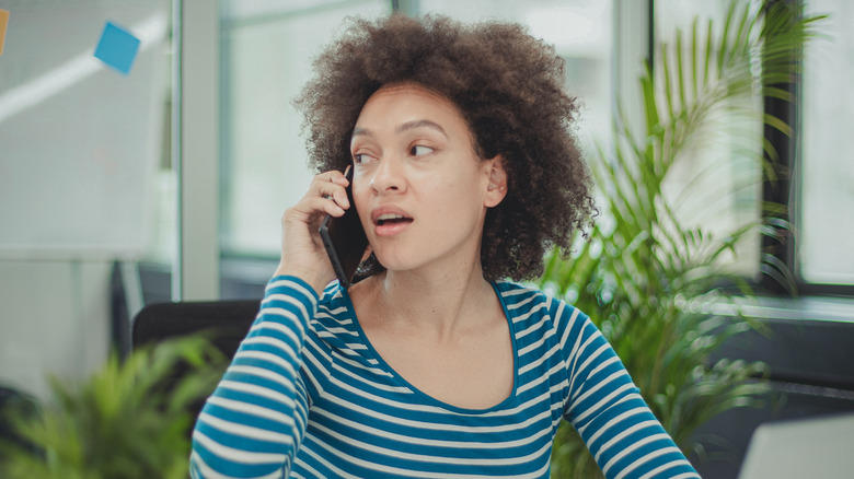 Woman on phone