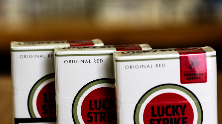 Lucky Strike cigarette boxes