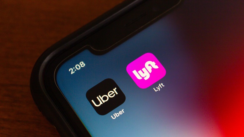 Uber and Lyft mobile apps