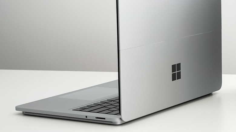 Microsoft Surface laptop on desk
