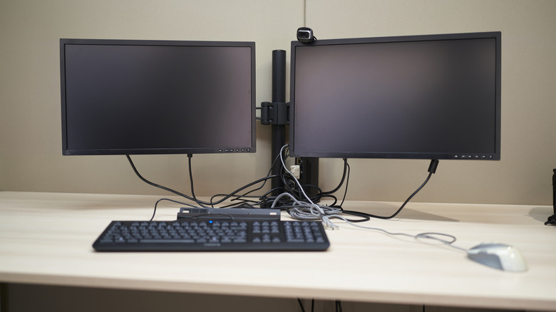 Dual monitor workstation