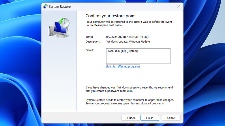 System Restore in Windows 11