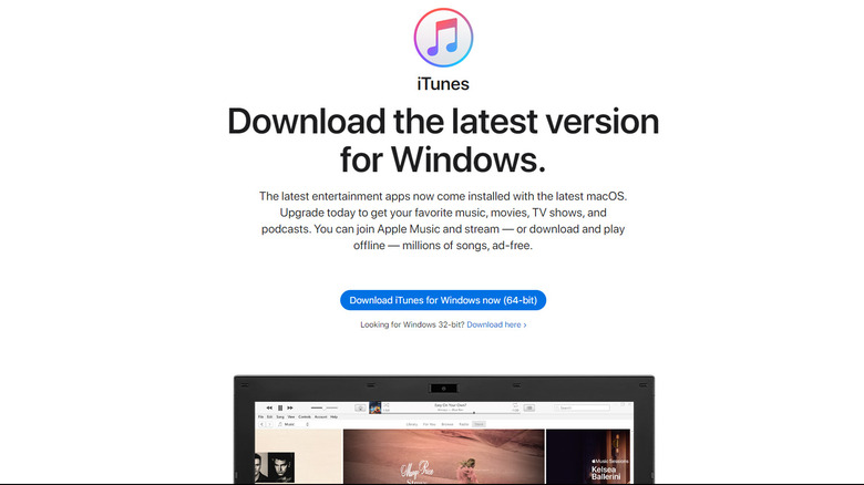 iTunes for Windows Apple direct download