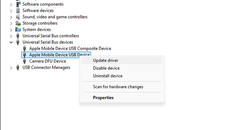 Apple Mobile Device USB Device update driver